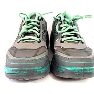 Gravity Defyer Women's 7.5 Ion Sneakers  Gray Mint Low Cut FLAWS